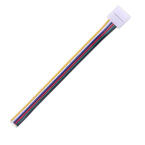 JANDEI – 16-cm-Anschluss für RGBW- und WW-LED-Streifen, 6 Drähte, mit Druckklemmen und Kabel an den Enden von JANDEI