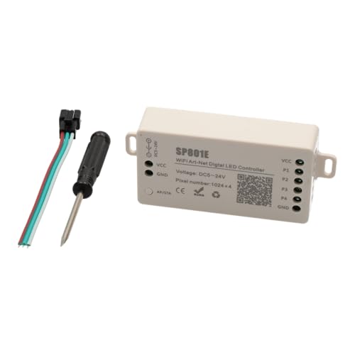Jandei SPI-Controller zum Erstellen von LED-Nuancen, 5 V-12 V-24 V, 4 Ausgänge, maximale Intensität 8 A, Modell SP801E. Steuerung per Banlanx-App Jandei SPI-Controller zum Erstellen von LED-Nuancen, 5 V-12 V-24 V, 4 Ausgänge, maximale Intensität 8 A, Modell SP801E. Steuerung per Banlanx-App von JANDEI