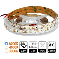 Jandei - led pira 12V 6000K 120 LEDs/Metro IP20 SMD2835 bobina 5 mts von JANDEI