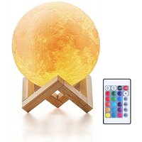 Luna Lamp 16 Farben rgb 15 cm usb wiederaufladbare Fernbedienungssteuerung und Unterstützung einschließlich Tischlampen - Jandei von JANDEI