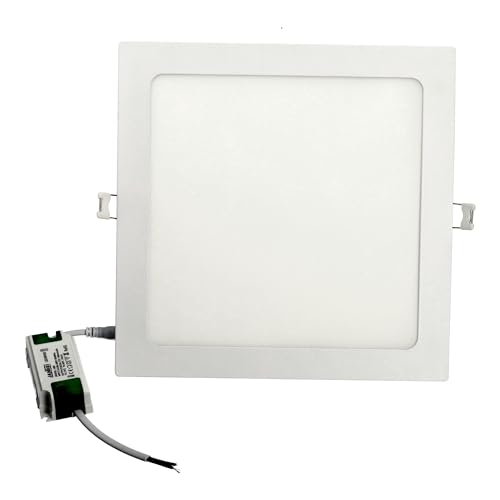 Quadratische und einbaufertige Downlight LED. Weiß. (4200K, 18W). Deckenleuchte, Deckenbeleuchtung, Deckenleuchte Panel, Deckeneinbauleuchte von JANDEI
