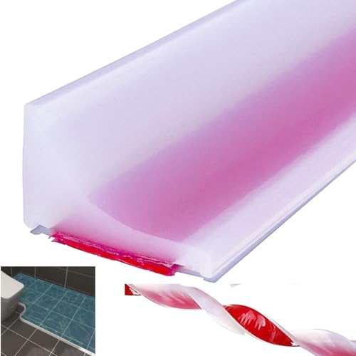 Schwallschutzleiste dusche 2m - Schwallschutz dusche zur Wasserspeicherung - Duschabdichtung selbstklebende - Dusche wasserstopper - flexibler duschleiste für Bad und Küche Schwallschutzleiste dusche 2m - Schwallschutz dusche zur Wasserspeicherung - Duschabdichtung selbstklebende - Dusche wasserstopper - flexibler duschleiste für Bad und Küche von JANDTEK