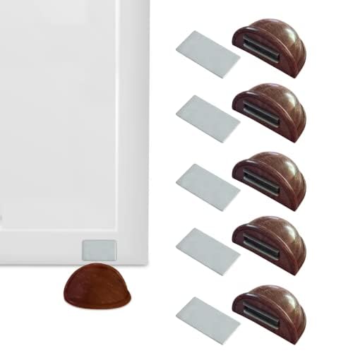 Türstopper Boden selbstklebend mit Magnet – 4/5/6er Set – ohne Bohren – starker Halt für Innen & Außen – weiß oder silber – Türfeststeller magnetisch von JANDTEK