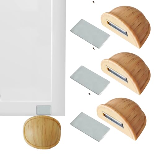 Türstopper Boden selbstklebend mit Magnet – 4/5/6er Set – ohne Bohren – starker Halt für Innen & Außen – weiß oder silber – Türfeststeller magnetisch von JANDTEK