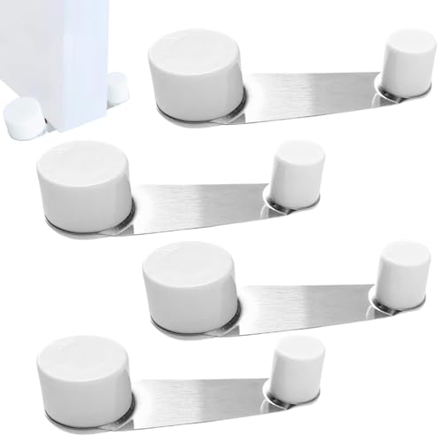 Türstopper Boden ohne Bohren – 4/5/6er Set selbstklebend – Weiß oder Braun – Türfeststeller für Innenräume – starker Halt auf Fliesen & Parkett von JANDTEK