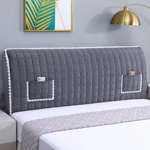 All-Inclusive Elastische Kopfbretter Abdeckung Mit Tasche, Weiche Flauschige Anti-Collision Kopfbrett Slipcover, Solid Farbe Jacquard Bett Rückenlehne Protector-Dark Grey||240cm All-Inclusive Elastische Kopfbretter Abdeckung Mit Tasche, Weiche Flauschige Anti-Collision Kopfbrett Slipcover, Solid Farbe Jacquard Bett Rückenlehne Protector-Dark Grey||240cm von JANEMUA