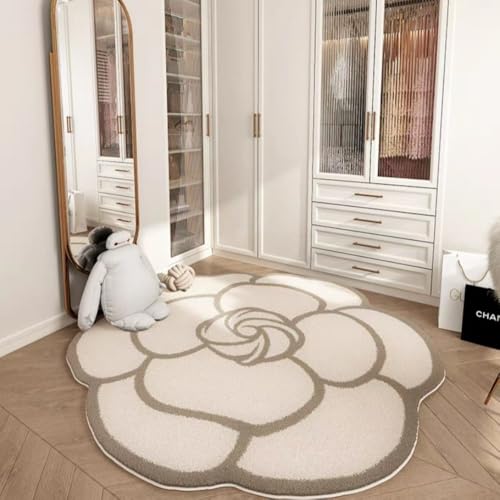 Blume Form Büro Stuhl Matten, Anti-Rutsch Hartholzboden Stuhl Matte, Easy Clean Soft Carpet Protector Stuhl Matte Für Haus & Büro-A||80×80CM von JANEMUA