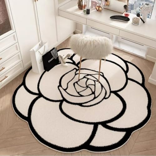 Blume Form Büro Stuhl Matten, Anti-Rutsch Hartholzboden Stuhl Matte, Easy Clean Soft Carpet Protector Stuhl Matte Für Haus & Büro-B||80×80CM von JANEMUA