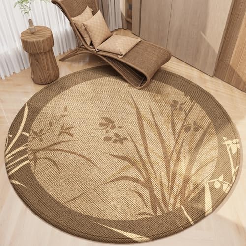 Chinese Style Desk Chair Protector Teppich, Anti-Rutsch Holz/Fliesen Schutz Matte, Für Haus Und Büro Bodenmatte-C||140×140CM von JANEMUA