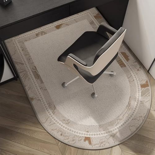 Hartbodenschutzmatte, Gewölbte Anti-Rutsch-Bürostuhlmatte, Haus/Büro-Mehrzweck-Stuhlteppich-C||100 * 140CM von JANEMUA