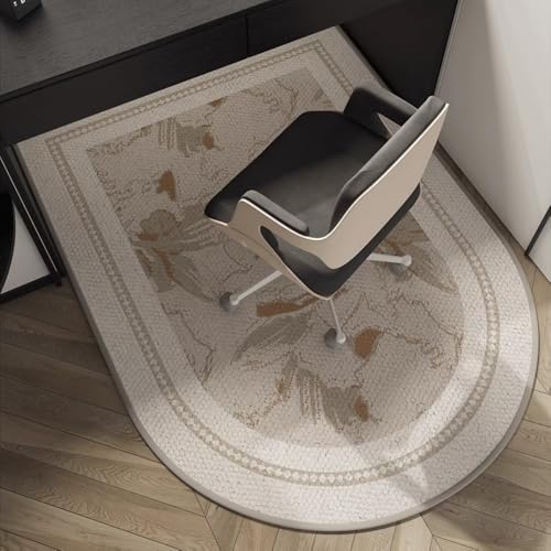 Hartbodenschutzmatte, Gewölbte Anti-Rutsch-Bürostuhlmatte, Haus/Büro-Mehrzweck-Stuhlteppich-D||60 * 90CM von JANEMUA