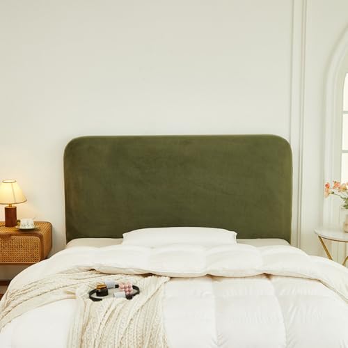 JANEMUA Anti-Collision Elastic Headboards Abdeckung, All-Inclusive-Kopfteil Staubdicht Slipcover, rutschfeste Stretch Bett Kopfbretter Schutz-Green||150cm von JANEMUA