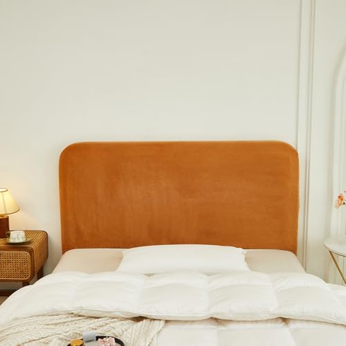 JANEMUA Anti-Collision Elastic Headboards Abdeckung, All-Inclusive-Kopfteil Staubdicht Slipcover, rutschfeste Stretch Bett Kopfbretter Schutz-Orange||150cm von JANEMUA