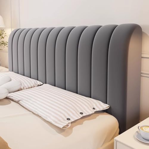 JANEMUA Kopfteilbezüge, Stretch-Kopfteilbezüge für Doppel-, Queen- und Kingsize-Betten, Dekoration für Schlafzimmer, Dicke staubdichte Schutzhülle- Dark Gray||1.5m von JANEMUA