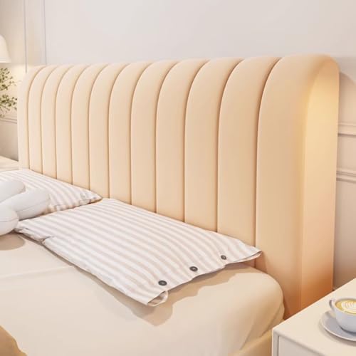 JANEMUA Kopfteilbezüge, Stretch-Kopfteilbezüge für Doppel-, Queen- und Kingsize-Betten, Dekoration für Schlafzimmer, Dicke staubdichte Schutzhülle- Khaki||1.9m von JANEMUA