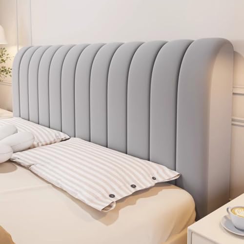 JANEMUA Kopfteilbezüge, Stretch-Kopfteilbezüge für Doppel-, Queen- und Kingsize-Betten, Dekoration für Schlafzimmer, Dicke staubdichte Schutzhülle-Light Gray||2.2m JANEMUA Kopfteilbezüge, Stretch-Kopfteilbezüge für Doppel-, Queen- und Kingsize-Betten, Dekoration für Schlafzimmer, Dicke staubdichte Schutzhülle-Light Gray||2.2m von JANEMUA
