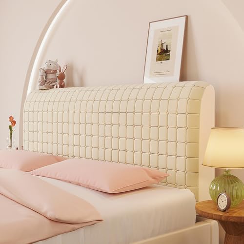 JANEMUA Kopfteilbezüge Schonbezug, Stretch-Bettkopfteilbezüge, kleine quadratische Jacquard-Staubschutzhülle für die Schlafzimmerdekoration in voller Queen-Size-Größe- Cheesecake || 200cm JANEMUA Kopfteilbezüge Schonbezug, Stretch-Bettkopfteilbezüge, kleine quadratische Jacquard-Staubschutzhülle für die Schlafzimmerdekoration in voller Queen-Size-Größe- Cheesecake || 200cm von JANEMUA