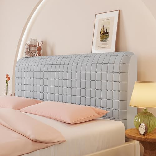 JANEMUA Kopfteilbezüge Schonbezug, Stretch-Bettkopfteilbezüge, kleine quadratische Jacquard-Staubschutzhülle für die Schlafzimmerdekoration in voller Queen-Size-Größe- Light Grey|| 200cm JANEMUA Kopfteilbezüge Schonbezug, Stretch-Bettkopfteilbezüge, kleine quadratische Jacquard-Staubschutzhülle für die Schlafzimmerdekoration in voller Queen-Size-Größe- Light Grey|| 200cm von JANEMUA