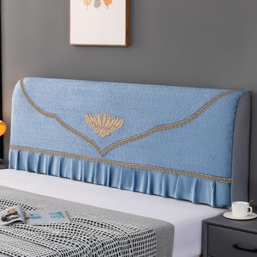 JANEMUA Kopfteilbezüge Schonbezug, Stretch-Bettkopfteilbezüge für die Schlafzimmerdekoration in voller Queen-Size-Größe-Blue||200cm von JANEMUA