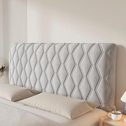 JANEMUA Kopfteilbezug, einfarbiges staubdichtes Bett für Full Queen King Size Schlafzimmerdekoration, Dicke staubdichte Kopfteilpolsterung Schutzbezug- Light Gray|| 200cm JANEMUA Kopfteilbezug, einfarbiges staubdichtes Bett für Full Queen King Size Schlafzimmerdekoration, Dicke staubdichte Kopfteilpolsterung Schutzbezug- Light Gray|| 200cm von JANEMUA