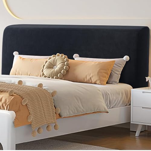 JANEMUA Kopfteilbezug Für Queensize-Betten, Dehnbarer, Samtiger Kopfteilbezug, Staubdichter, Langlebiger Schutzbezug Für Die Schlafzimmerdekoration In Voller Queensize-Kingsize-Größe-Black||200cm JANEMUA Kopfteilbezug Für Queensize-Betten, Dehnbarer, Samtiger Kopfteilbezug, Staubdichter, Langlebiger Schutzbezug Für Die Schlafzimmerdekoration In Voller Queensize-Kingsize-Größe-Black||200cm von JANEMUA