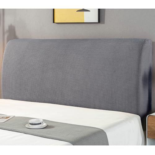JANEMUA Stretch-Kopfteilbezug, Kleiner quadratischer Jacquard-Kopfteilbezug, staubdichter Bettkopfbezug für die Schlafzimmerdekoration in voller Queen-Size-Größe- Classic Gray||200cm von JANEMUA
