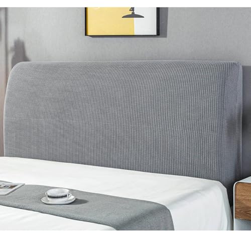 JANEMUA Stretch-Kopfteilbezug, Kleiner quadratischer Jacquard-Kopfteilbezug, staubdichter Bettkopfbezug für die Schlafzimmerdekoration in voller Queen-Size-Größe- Lanluo Gray||200cm von JANEMUA