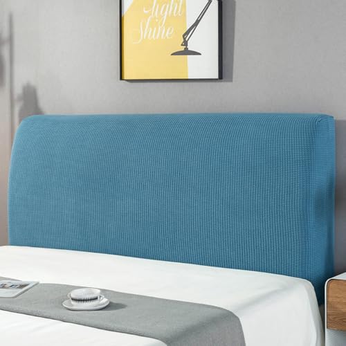 JANEMUA Weicher Hautfreundlicher Kopfteilbezug, All-Inclusive Dehnbarer Kopfteilbezug, Universelle Einfarbige Staubdichte Kopfteilumhüllung-Blue||200cm von JANEMUA