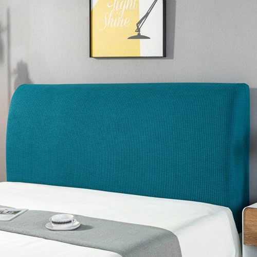 JANEMUA Weicher Hautfreundlicher Kopfteilbezug, All-Inclusive Dehnbarer Kopfteilbezug, Universelle Einfarbige Staubdichte Kopfteilumhüllung-Dark Blue||200cm von JANEMUA