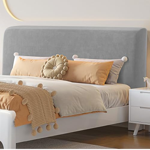 Kopfteilbezug Für Queensize-Betten, Dehnbarer, Samtiger Kopfteilbezug, Staubdichter, Langlebiger Schutzbezug Für Die Schlafzimmerdekoration In Voller Queensize-Kingsize-Größe-Light Gray||200cm Kopfteilbezug Für Queensize-Betten, Dehnbarer, Samtiger Kopfteilbezug, Staubdichter, Langlebiger Schutzbezug Für Die Schlafzimmerdekoration In Voller Queensize-Kingsize-Größe-Light Gray||200cm von JANEMUA