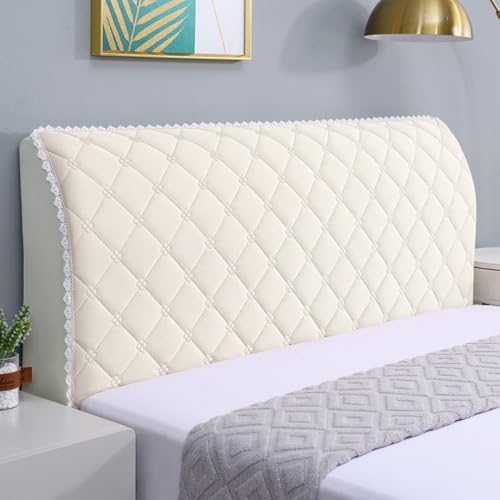 Solide Farbe Jacquard Kopfbretter Abdeckung, Weiche Flauschige Anti-Collision Kopfbrett Slipcover, All-Inclusive Elastische Staubdichtes Bett Rückenlehne Protector-Beige||230cm Solide Farbe Jacquard Kopfbretter Abdeckung, Weiche Flauschige Anti-Collision Kopfbrett Slipcover, All-Inclusive Elastische Staubdichtes Bett Rückenlehne Protector-Beige||230cm von JANEMUA