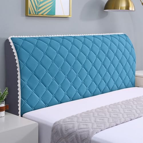 Solide Farbe Jacquard Kopfbretter Abdeckung, Weiche Flauschige Anti-Collision Kopfbrett Slipcover, All-Inclusive Elastische Staubdichtes Bett Rückenlehne Protector-Blue||180cm Solide Farbe Jacquard Kopfbretter Abdeckung, Weiche Flauschige Anti-Collision Kopfbrett Slipcover, All-Inclusive Elastische Staubdichtes Bett Rückenlehne Protector-Blue||180cm von JANEMUA