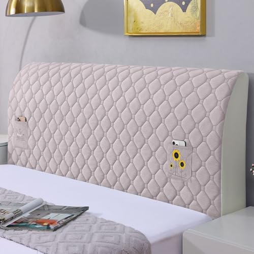 Sunflower Pattern Headboards Cover with Pocket, Checkered Jacquard Headboard Slipcover, Anti-Collision Bed Backrest Protector-Beige||220cm Sunflower Pattern Headboards Cover with Pocket, Checkered Jacquard Headboard Slipcover, Anti-Collision Bed Backrest Protector-Beige||220cm von JANEMUA