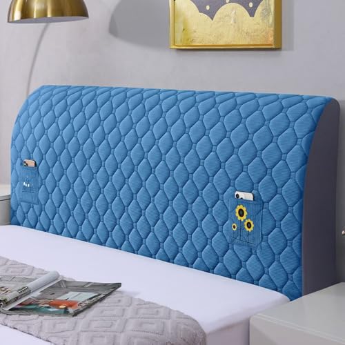 Sunflower Pattern Headboards Cover with Pocket, Checkered Jacquard Headboard Slipcover, Anti-Collision Bed Backrest Protector-Blue||200cm Sunflower Pattern Headboards Cover with Pocket, Checkered Jacquard Headboard Slipcover, Anti-Collision Bed Backrest Protector-Blue||200cm von JANEMUA