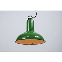 Grüne Emaille Pendelleuchte Antike Industrielampe Aus Der Udssr von JANGRAHdesign