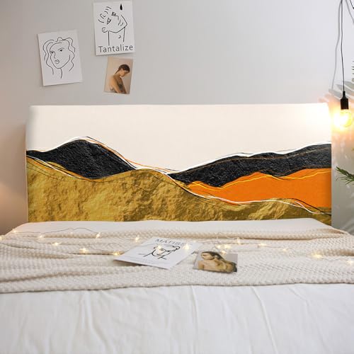 Bett Kopfteil Bezug Kopfteilbezug Fürs Bett Bett Kopfteil Abdeckung Fürs Einzel-/Kingsize-/Doppelbett Dehnbarer Bedruckter Staubdichter Kopfteilschutz Für Schlafzimmerdekoration-Printing-1||100cm von JANMEYO