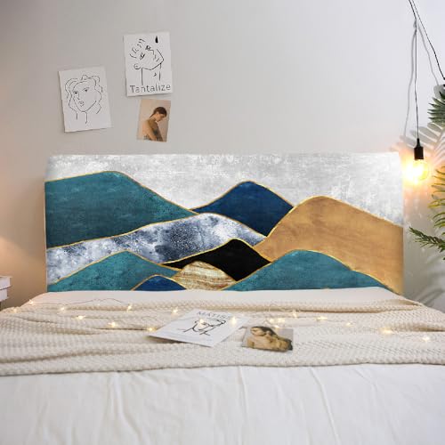 Bett Kopfteil Bezug Kopfteilbezug Fürs Bett Bett Kopfteil Abdeckung Fürs Einzel-/Kingsize-/Doppelbett Dehnbarer Bedruckter Staubdichter Kopfteilschutz Für Schlafzimmerdekoration-Printing-2||120cm von JANMEYO