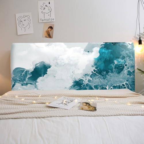Bett Kopfteil Bezug Kopfteilbezug Fürs Bett Bett Kopfteil Abdeckung Fürs Einzel-/Kingsize-/Doppelbett Dehnbarer Bedruckter Staubdichter Kopfteilschutz Für Schlafzimmerdekoration-Printing-7||200cm von JANMEYO