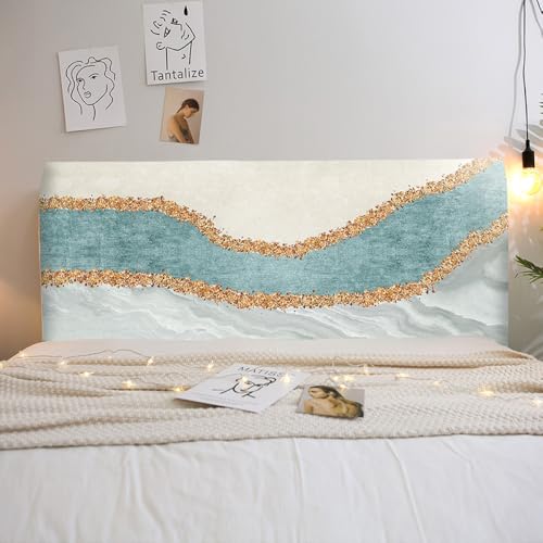 Bett Kopfteil Bezug Kopfteilbezug Fürs Bett Bett Kopfteil Abdeckung Fürs Einzel-/Kingsize-/Doppelbett Dehnbarer Bedruckter Staubdichter Kopfteilschutz Für Schlafzimmerdekoration-Printing-8||100cm von JANMEYO