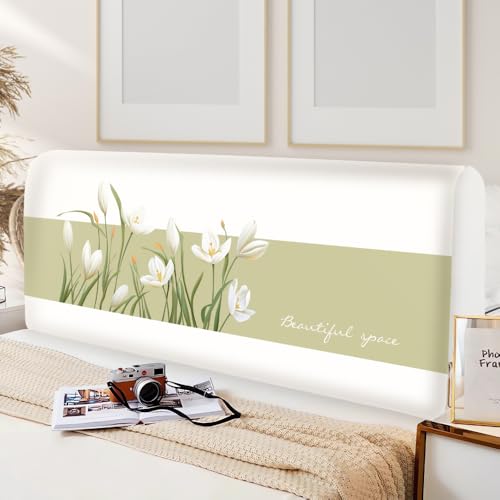 JANMEYO Bett Kopfteil Bezug Kopfteilbezug Schutz Moderner Einfacher Schonbezug Für Bettkopfteile Weicher Elastischer Staubschutzbezug Kopfteilüberzug Kingsize Kopfteilschoner-Pattern-1||220cm von JANMEYO