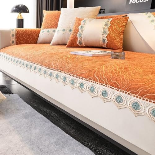 JANMEYO Sofabezug Couch Überzug Chenille Sofa Protector Abdeckung Vier Jahreszeiten 1 2 3 Sitzer Anti-Rutsch Einfache Luxus Sofaüberwurfe Möbel Dekoration Abdeckung-Orange||70 * 120cm JANMEYO Sofabezug Couch Überzug Chenille Sofa Protector Abdeckung Vier Jahreszeiten 1 2 3 Sitzer Anti-Rutsch Einfache Luxus Sofaüberwurfe Möbel Dekoration Abdeckung-Orange||70 * 120cm von JANMEYO