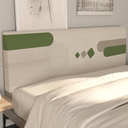 Kopfteilbezug Für Einzel,Doppel Und Kingsize-Betten Moderner, Schlichter Stretch-Bett Kopfteil Bezug Staubdichter Schutzbezug Schlafzimmerdekoration Bettkopfteil Hussen Waschbar-Beige-2||120cm von JANMEYO