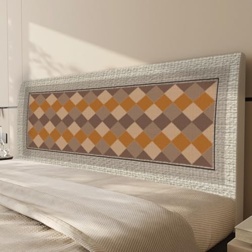 Kopfteilbezug Für Einzel-, Doppel- Und Kingsize-Betten Staubdichter Bett Kopfteil Schonbezug Mit Schlichtem Karomuster Moderner, Dehnbarer Bett Bezug Hussen Bettdekoration-Plaid pattern-2||70*160cm von JANMEYO