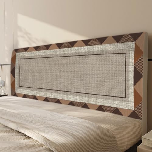Kopfteilbezug Für Einzel-, Doppel- Und Kingsize-Betten Staubdichter Bett Kopfteil Schonbezug Mit Schlichtem Karomuster Moderner, Dehnbarer Bett Bezug Hussen Bettdekoration-Plaid pattern-5||70*160cm von JANMEYO