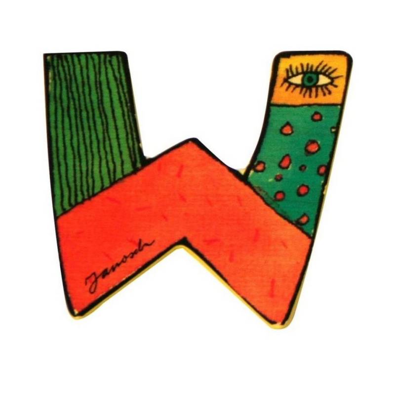 JANOSCH Deko-Buchstaben aus Holz für Kinderzimmertür, zum Ankleben von JANOSCH