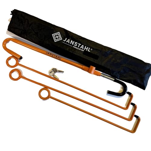 Türsicherung Wohnmobil mit Lenkradsperre – Einbruchschutz aus Stahl für Fiat Ducato, Jumper, Boxer, VW T5/T6, Sprinter – Spannweite 150–180 cm inkl. Tasche von JANSTAHL