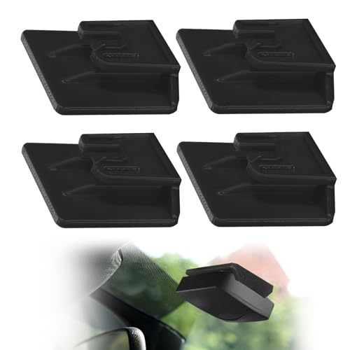 JANUIXCO Klebeclip für Auto, 4 Stück Clips mit Doppelseitige Klebepads, Kompatibel mit T.pass 2019, Abnehmbares Befestigungssystem (Schwarz) von JANUIXCO