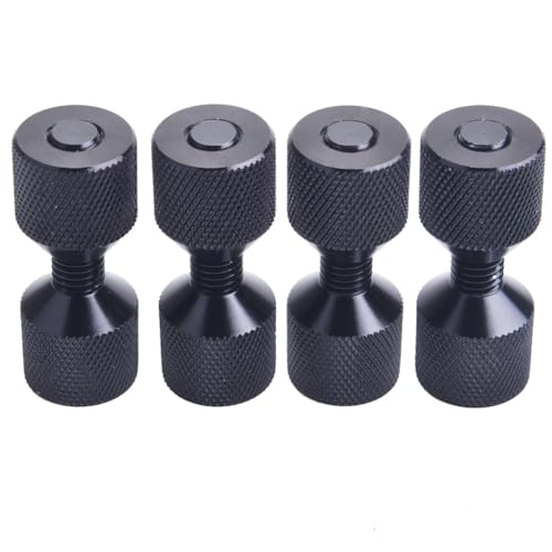 JANZU 1-1/8 Zoll Stifte mit zwei Löchern, Konstruktion aus Aluminium, 2 Löcher, mit eloxiertem Oxid, schwarz, 4 Stück von JANZU