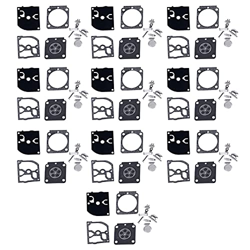 JANZU 10 Sets Reparatur-Set für Vergaser, Rasenmäher-Teile, RB-100, Membrandichtung, für HS45 FS55 FS38 BG45 MM55 4137 C1Q von JANZU