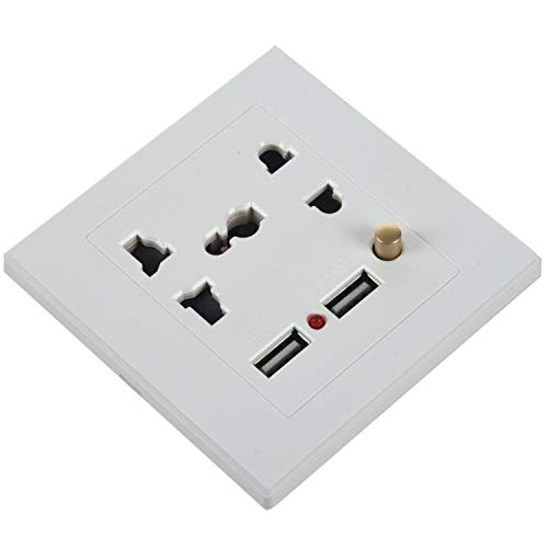 JANZU 2,1 A Dual USB Wall Charger Socket Adapter Universal Power Outlet Wite Switch JANZU 2,1 A Dual USB Wall Charger Socket Adapter Universal Power Outlet Wite Switch von JANZU